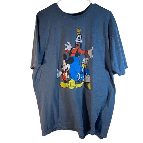 Disney Mickey Goofy Donald Duck Tee Shirt Gray Size XXL - Picture 1 of 6